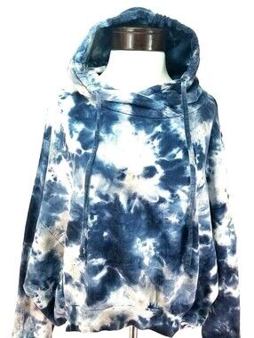 Young Fabulous & Broke Blue and White Tie-Dye Hoodie